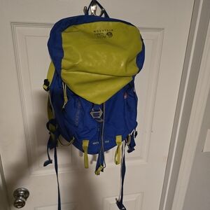 Mountain Hardwear Blue and Yellow Backpack